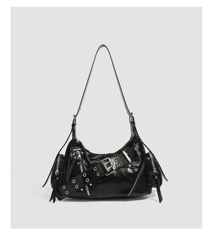 Belt buckle tote bag single shoulder armpit motorcycle bag