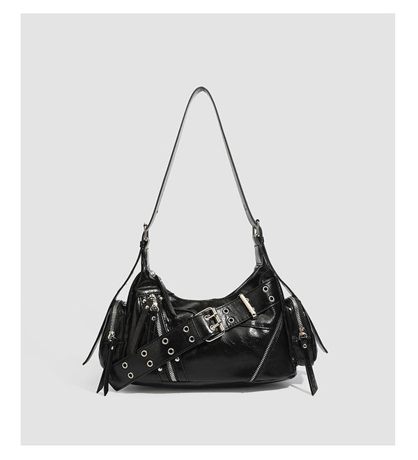 Belt buckle tote bag single shoulder armpit motorcycle bag