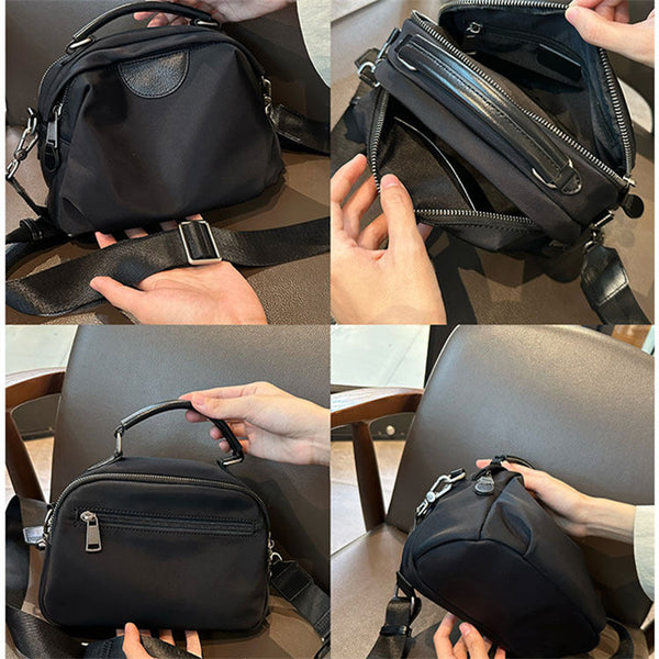 Women's Waterproof Oxford Crossbody Shoulder Bag – Small Casual Mommy Bag in Nylon Canvas