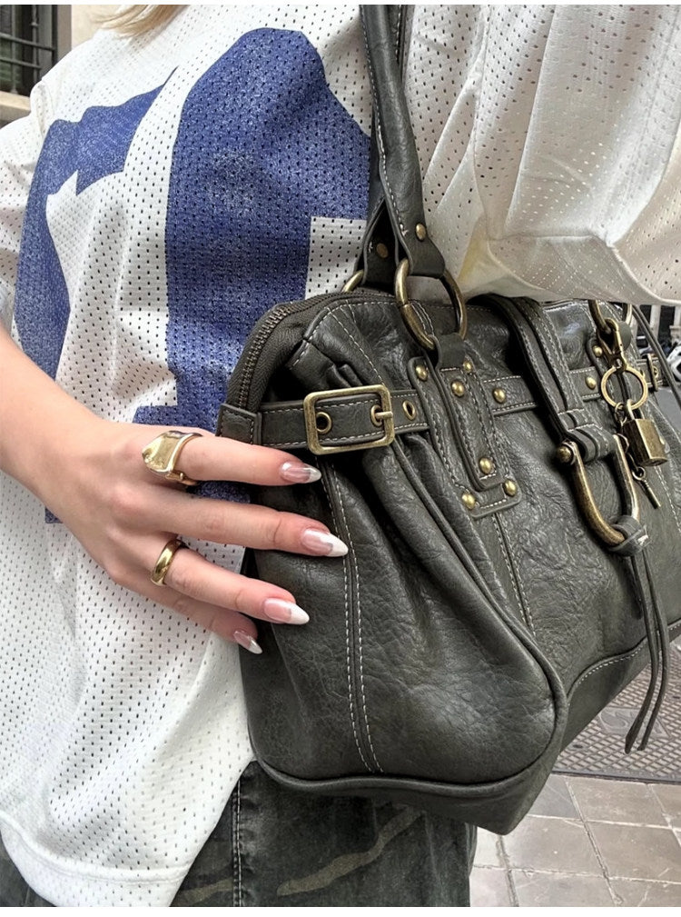 Vintage Rivet Tote Bag for Women