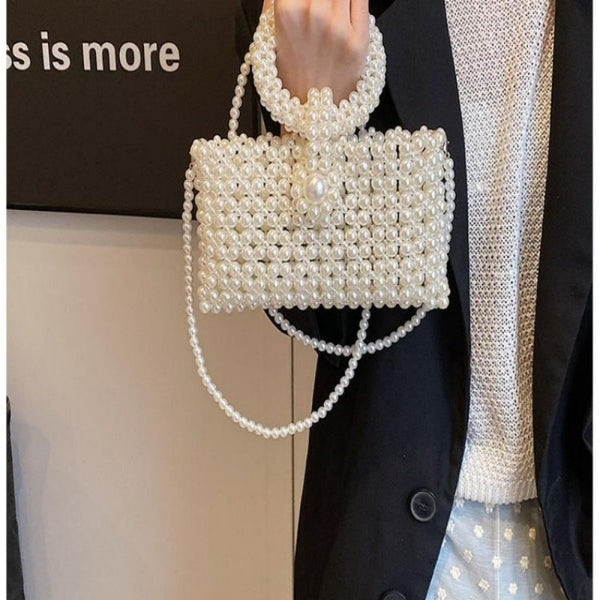 Mini Handbag for Women 2026 New Fashion Pearl Chain Crossbody Bag Summer Popular Single Shoulder Bag Red