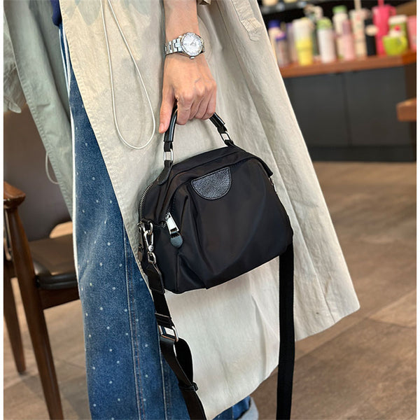 Women's Waterproof Oxford Crossbody Shoulder Bag – Small Casual Mommy Bag in Nylon Canvas