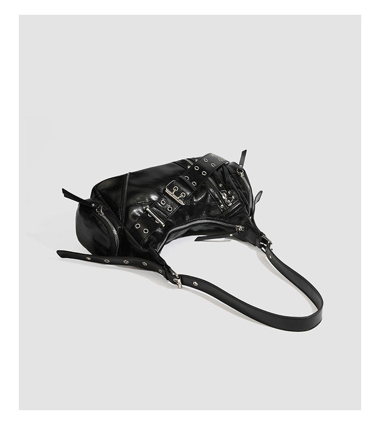 Belt buckle tote bag single shoulder armpit motorcycle bag