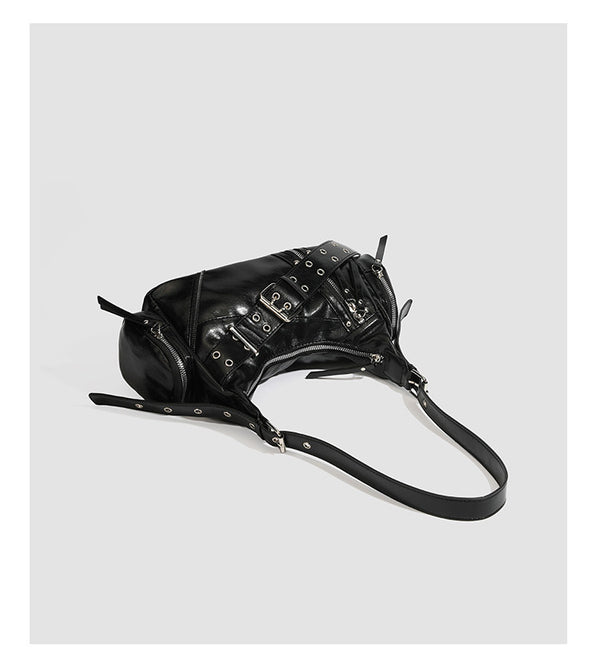 Belt buckle tote bag single shoulder armpit motorcycle bag