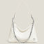 Women's Silver/Beige Premium Underarm Tote Bag