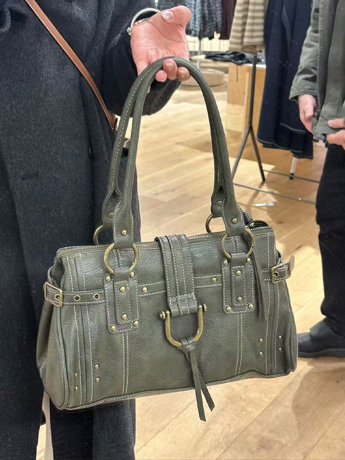 Vintage Rivet Tote Bag for Women