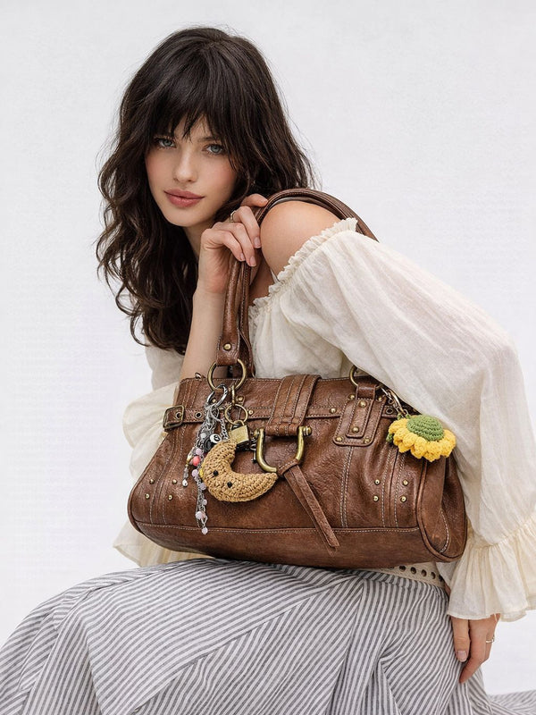 Vintage Rivet Tote Bag for Women