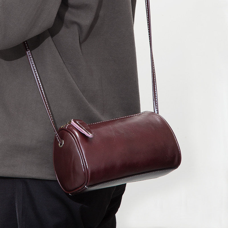 Chic Retro Cylinder Crossbody Bag – Vintage Shoulder Phone Purse for Women
