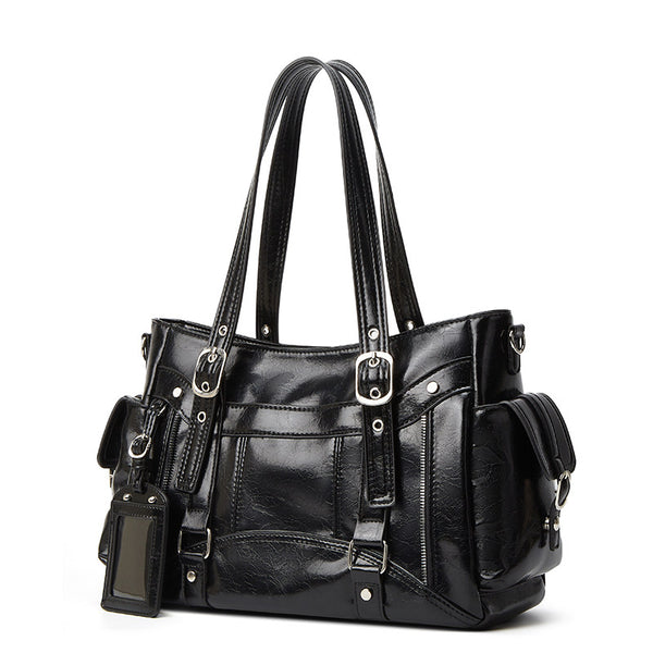 Women's Biker-Style Underarm Tote Bag