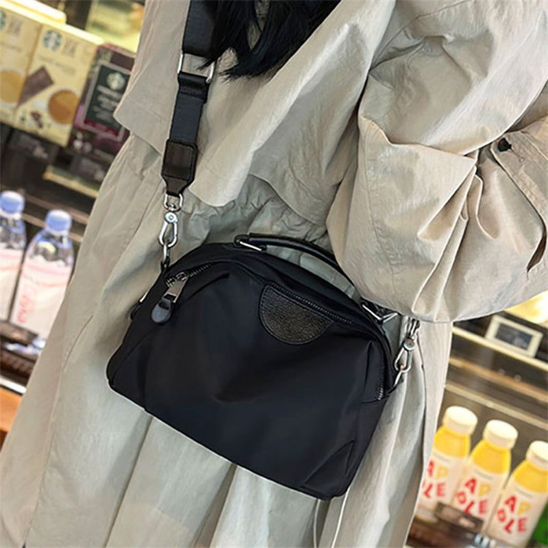 Women's Waterproof Oxford Crossbody Shoulder Bag – Small Casual Mommy Bag in Nylon Canvas