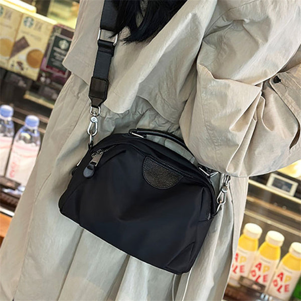 Women's Waterproof Oxford Crossbody Shoulder Bag – Small Casual Mommy Bag in Nylon Canvas
