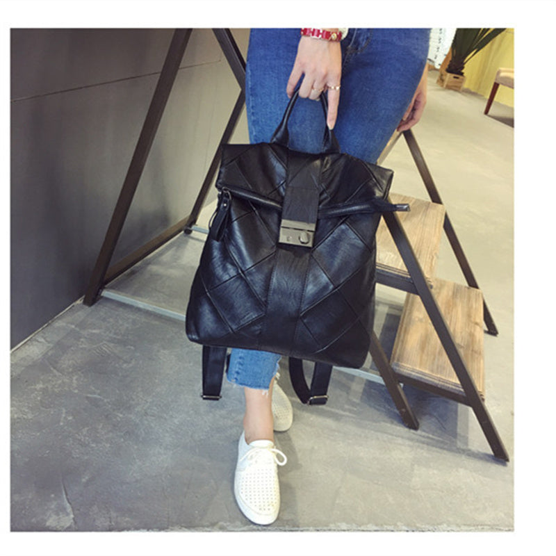 Hot-Selling in Europe & America – Women's Genuine Leather Backpack Large Capacity Anti-Theft Travel Daypack