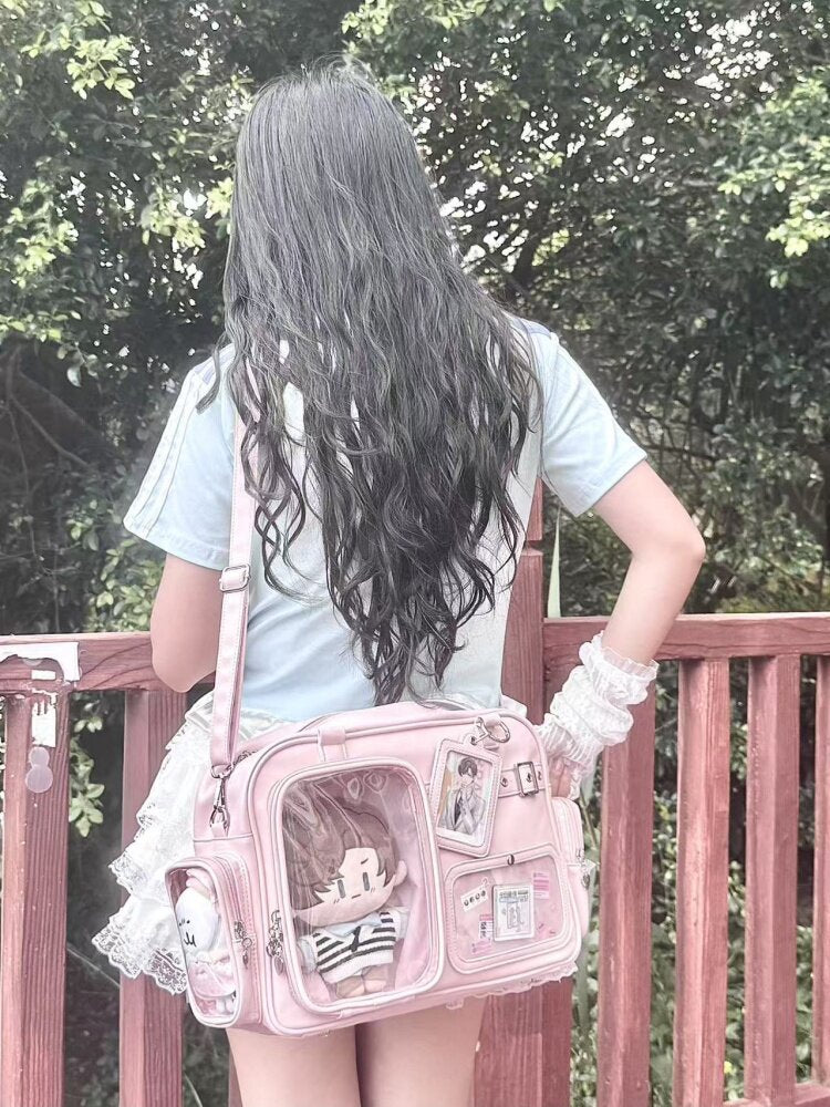 Multi-Color Zippered Miku Wego Coffin Daily Sweet College Style Elegant Princess Ita Shoulder Bag