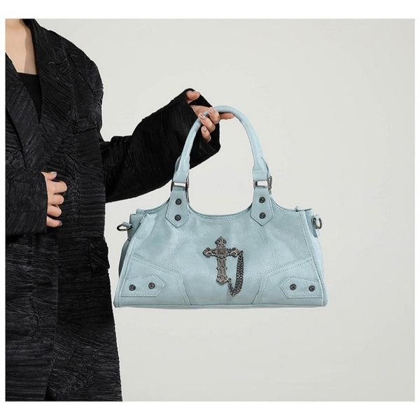 Millennium motorcycle bag punk armpit bag 2026 new handbag rivet bag cross street shoulder bag