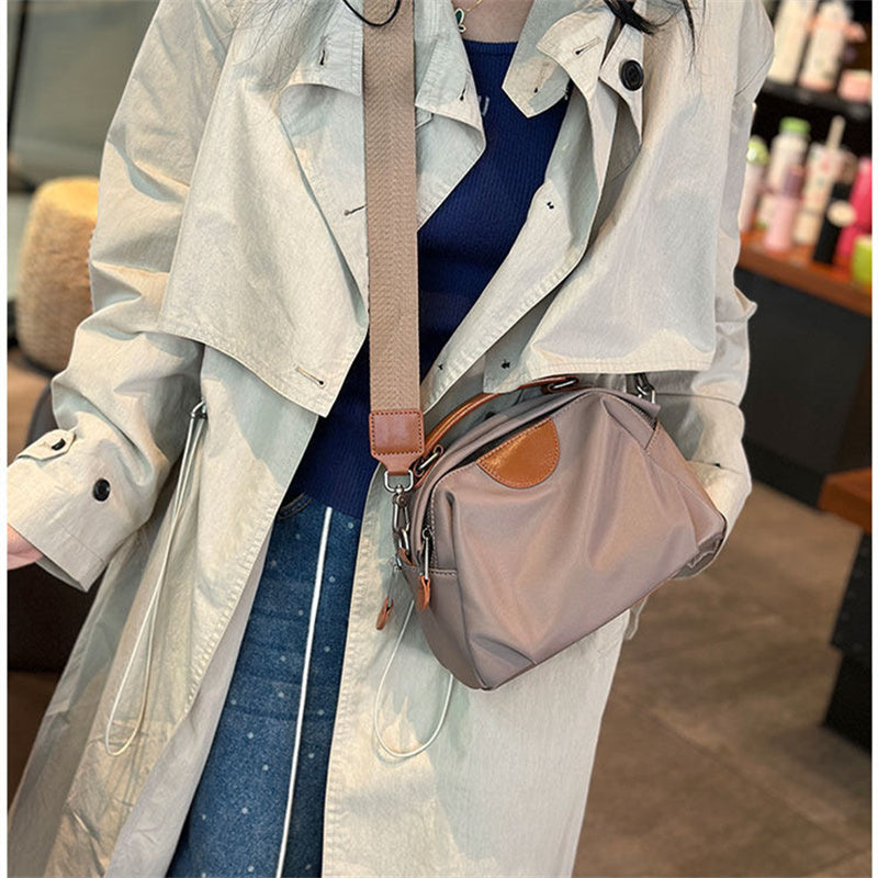 Women's Waterproof Oxford Crossbody Shoulder Bag – Small Casual Mommy Bag in Nylon Canvas
