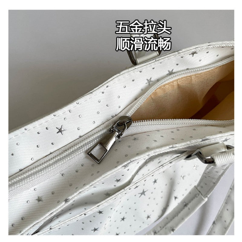 Motorcycle Punk Style Star Armpit Bag for Women Large Capacity Shoulder Bag Crossbody Bag Motorcycle Bag Handbag