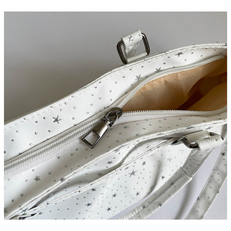 Motorcycle Punk Style Star Armpit Bag for Women Large Capacity Shoulder Bag Crossbody Bag Motorcycle Bag Handbag