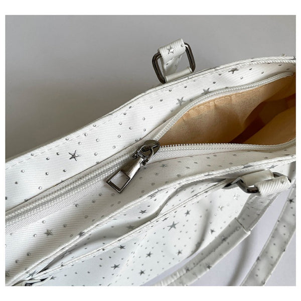 Motorcycle Punk Style Star Armpit Bag for Women Large Capacity Shoulder Bag Crossbody Bag Motorcycle Bag Handbag