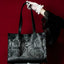 Black Clock Tower Printed Gothic Handbag