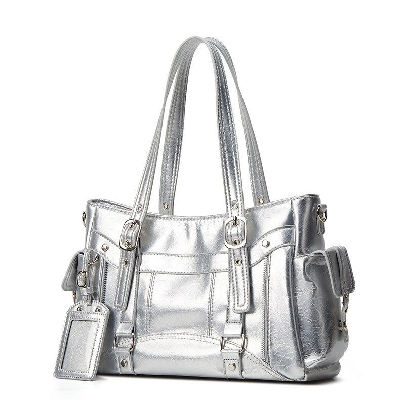Women's Biker-Style Underarm Tote Bag