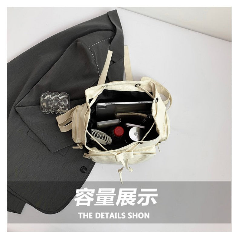Punk Motorcycle Style Gothic Backpack New Retro Niche High-End Cross Stud Commuter Bag