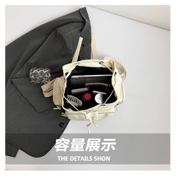 Punk Motorcycle Style Gothic Backpack New Retro Niche High-End Cross Stud Commuter Bag
