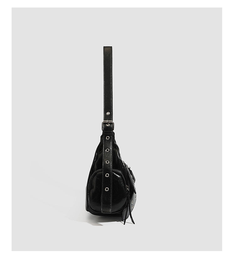Belt buckle tote bag single shoulder armpit motorcycle bag