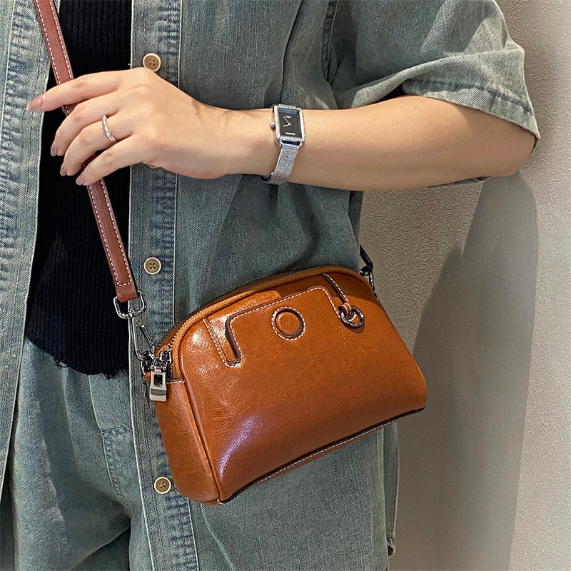 Compact Square Shoulder Bag with Multiple Pockets – Perfect Commuter Phone Crossbody for Women, Versatile Everyday Style